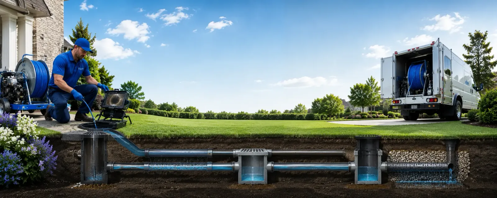 Outdoor drain cleaning information for North Wales, PA